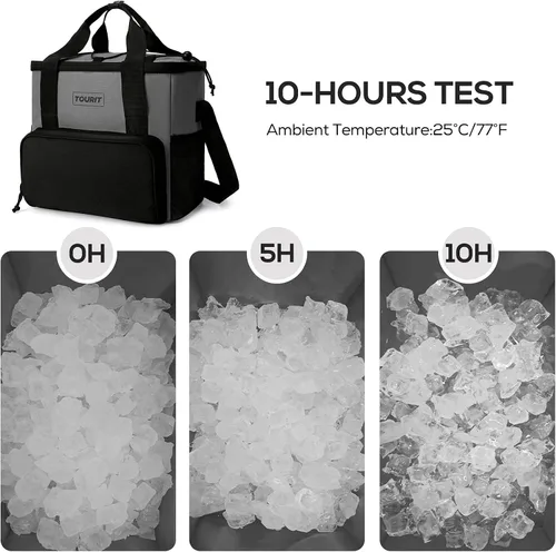 Vista 2 de TOURIT Bolsa térmica de almuerzo con bolsas de hielo reutilizables para enfriadores de larga duración
