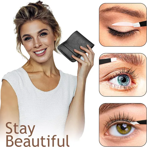 Vista 4 de Juego de pinzas, pinzas profesionales de acero inoxidable para cejas, gran precisión para depilación facial, astillas y depilación encarnada, pinzas