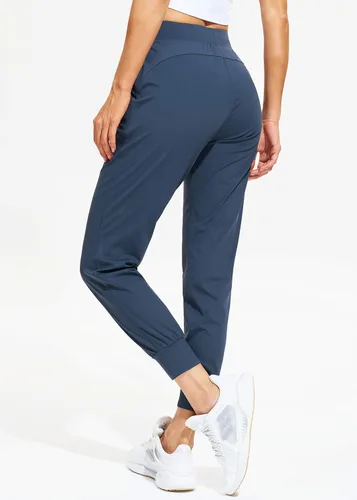Vista 2 de Libin - Pantalones deportivos con bolsillos para mujer pantalones estrechos atléticos, informales y livianos para entrenar y descansar