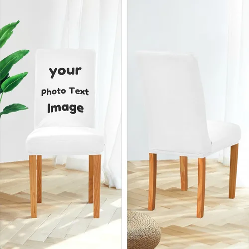 Vista 4 de Juego de 4 fundas para sillas de comedor personalizadas, extraíbles y lavables, para comedor, decoración del hogar
