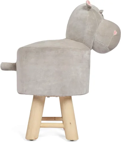 Vista 9 de Christopher Knight Home Georgia Contemporary - Otomana hipopótamo infantil, color gris