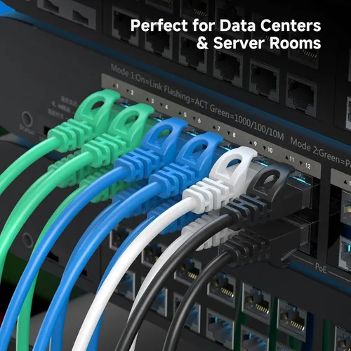 Vista 7 de Cable Matters - Cable Ethernet Cat 6 sin enganches de 10 Gbps, cable Ethernet corto de 1 pie, perfil delgado, cable Cat 6, cable Ethernet delgado