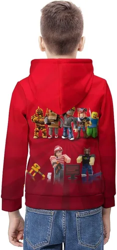 Vista 4 de Dhucqze Sudaderas con capucha para niños, sudaderas con capucha para niñas, suéter de manga larga 3D con capucha