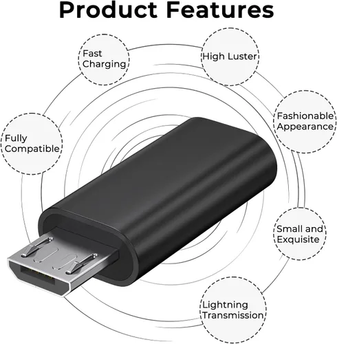 Vista 3 de Paquete de 3 adaptadores USB C a Micro USB, USB tipo C hembra a micro USB macho, sincronización de datos compatible con Samsung Galaxy S7 S6 Note 5