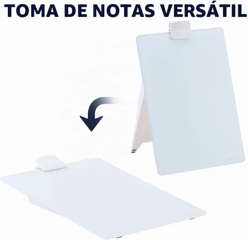 Vista 3 de Quartet Pizarra blanca de borrado en seco de 9 pulgadas de ancho x 11 pulgadas de alto con clip y marcador extraíbles, color blanco (GDE119)