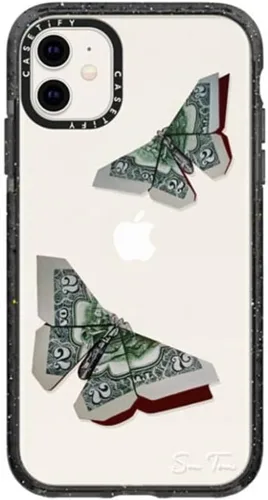Vista 117 de Funda Impact de CASETiFY para iPhone 11 - Tiempo A Solas de Esther Kim - Negro Claro