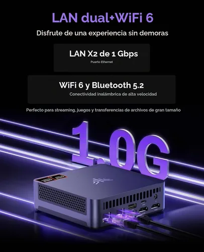Vista 5 de KAMRUI Mini PC AM21, Win-11 Pro AMD Ryzen 7 8745HS (8C/16T, hasta 4.9GHz)