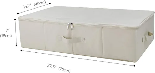 Vista 3 de iwill CREATE PRO Contenedores organizadores plegables de almacenamiento para zapatos debajo de la cama con tapa, cesta organizadora de ropa debajo
