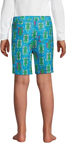 Vista 3 de Lands' End Traje de baño con estampado para niños, Flotadores Turquoise Gator, 14-16
