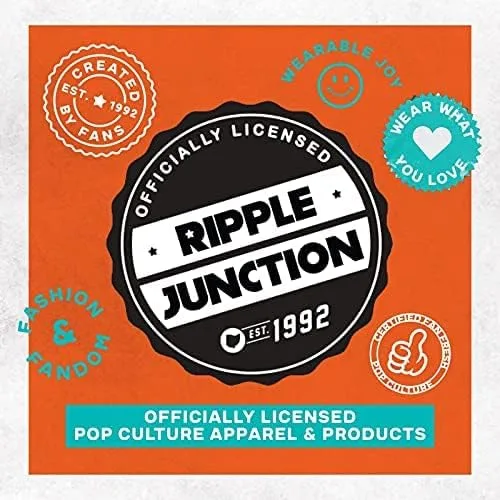 Vista 8 de Ripple Junction Calcetín redondo de anime de una pieza 2 pares con licencia oficial para adultos para hombres y mujeres