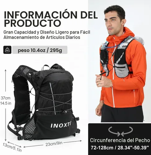 Vista 2 de IX INOXTO Running Vest Hydration Backpack, Lightweight Running Backpack