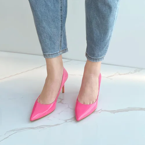 Vista 4 de JENN ARDOR Zapatos de tacón de aguja cómodos para mujer, de 3 pulgadas, elegantes, preciosos, cerrados, puntiagudos, sin cordones, tacones altos