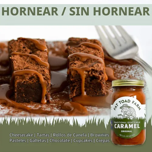 Vista 7 de Fat Toad Farm - Salsa de Caramelo Tradicional de Leche de Cabra/Cajeta, Original, Sin Gluten, 8 fl oz