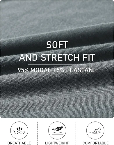 Vista 5 de MoFiz Conjunto de pijama para hombre, camisa y pantalones cortos, conjunto de pijama ligero y suave para hombre, conjunto de descanso con bolsillos