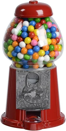 Vista 2 de Máquina clásica de chicle/dispensador de dulces, 9 pulgadas - negro