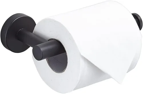 Vista 8 de TocTen Soporte de papel higiénico, soporte para rollo de papel higiénico montado en la pared para baño, dispensador de papel de perforación de acero