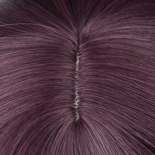 Vista 5 de Tongtta Anime Jigokuraku Yuzuriha Cosplay peluca de pelo morado con cola de caballo disfraz de Halloween peluca para mujer para fiesta