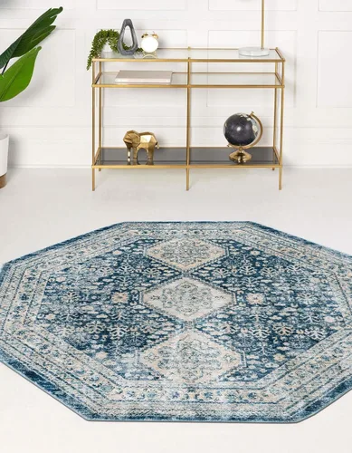 Vista 19 de Unique Loom Newport Collection - Alfombra de área - Rosecliff (Runner 2' 0" x 3' 11", Multi/Azul)