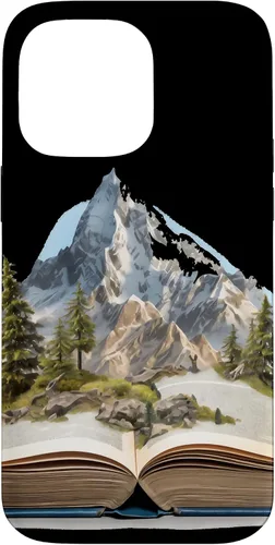 Vista 21 de Funda de lectura para iPhone 12 Pro Max Book Mountain Nature Bookworm Reader Hiker