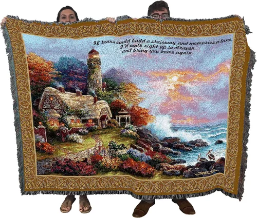Vista 18 de Pure Country Weavers Manta con texto en inglés «Wherever A Beautiful Soul Has Been, There is A Trail of Beautiful Memories», tapiz de regalo