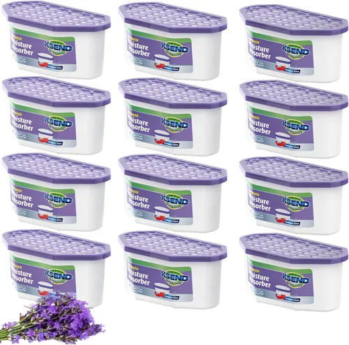 Vista 14 de Ksend Absorbentes de humedad, paquete de 12, deshumidificador compacto para armario, cajas absorbentes de humedad eficientes, absorbente de humedad