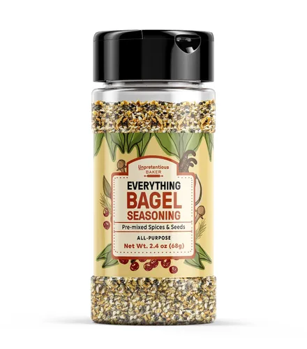 Vista 4 de Sin pretensiones, Everything Bagel Seasoning, 5.12 onzas Para condimentar bagels, mejorar ensaladas y añadir sabor a las verduras asadas