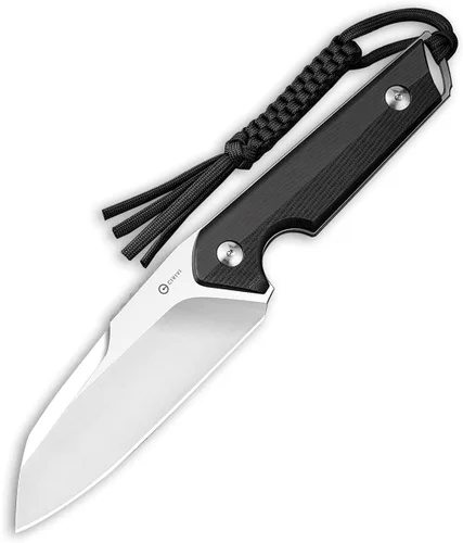 Vista 3 de CIVIVI Kepler C2109C - Cuchillo de hoja fija, mango G10 de 4.48 pulgadas, cuchillo para cinturón con funda Kydex, cordón, clip para actividades al