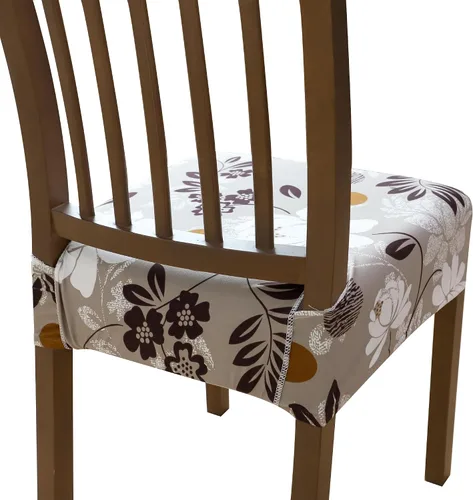 Vista 16 de FORCHEER Juego de 4 fundas de asiento para sillas de comedor, de terciopelo camello, fundas de asiento elásticas de solo 18 pulgadas, lavables