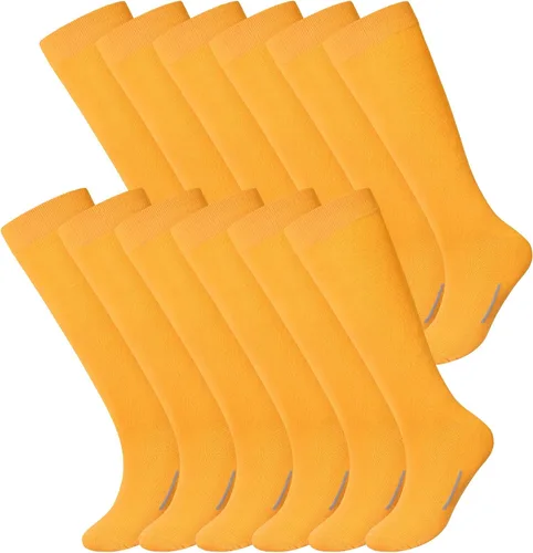 Vista 11 de Haysandy 12 pares de calcetines juveniles a granel para fútbol, fútbol, sóftbol, béisbol para niñas atléticas, niños, jóvenes y adultos, deportes