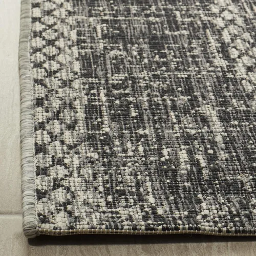 Vista 4 de SAFAVIEH Courtyard Collection CY8736 - Alfombra de pasillo de 2 pies 3 pulgadas x 6 pies 7 pulgadas, color gris claro/fucsia CY8736 para interiores