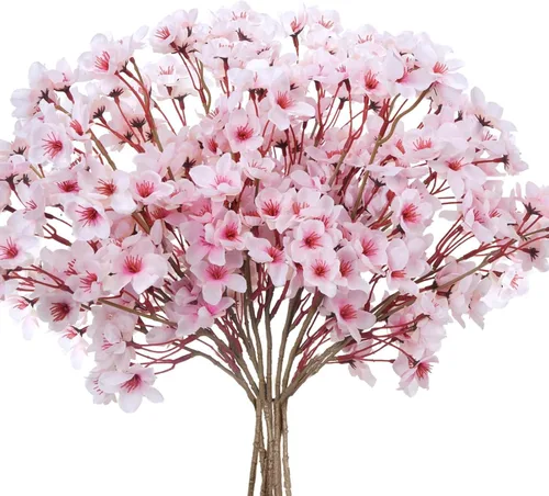 Vista 8 de Ramo de flores artificiales de dalia de seda naranja quemada, arreglo de flores de imitación para mamá, decoración de terracota, flores falsas