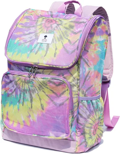Vista 2 de ESVAN Mochila de malla con estampado original, bolsa transparente, paquete para universidad, playa, gimnasio, multiusos, mujeres y hombres, I, Casual