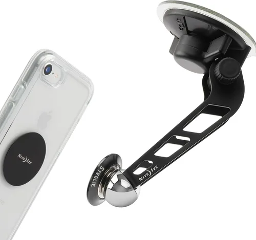Vista 8 de Nite Ize Steelie Kit de parabrisas – Soporte magnético para teléfono celular para accesorios de coche – Soporte resistente para parabrisas de coche