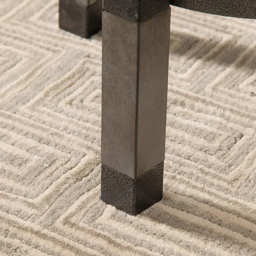Vista 7 de Leick Home Calton Taburete de mostrador, con asiento giratorio, para cocina o comedor, piel sintética negra y piedra gris, paquete de 2, 10118GS/BL