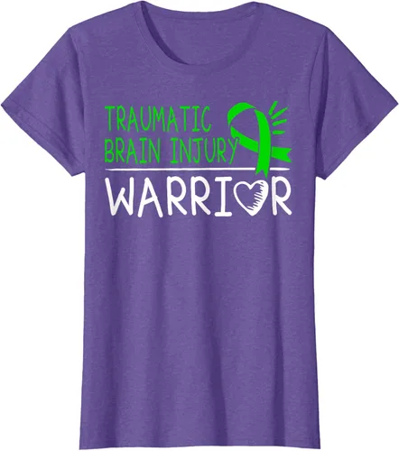 Vista 22 de Camiseta de lesión intracraneal - Camiseta de conciencia TBI, Negro, S