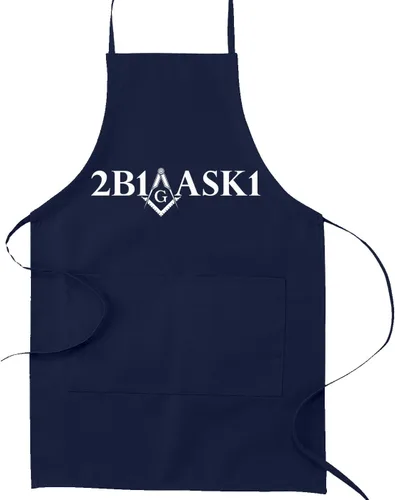 Vista 4 de 2B1ASK1 Square & Compass Masonic Cooking Kitchen Delantal - [Negro]