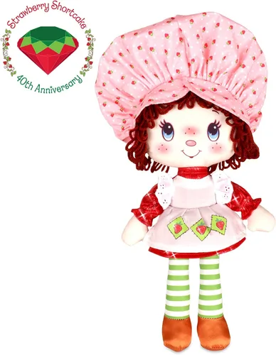 Vista 3 de Strawberry Shortcake Retro Classic - Muñeca suave, para niños de 3 años en adelante, los estilos pueden variar