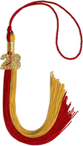 Vista 32 de Endea Graduation Borla de doble color con dije dorado (negro/oro brillante, 2022)