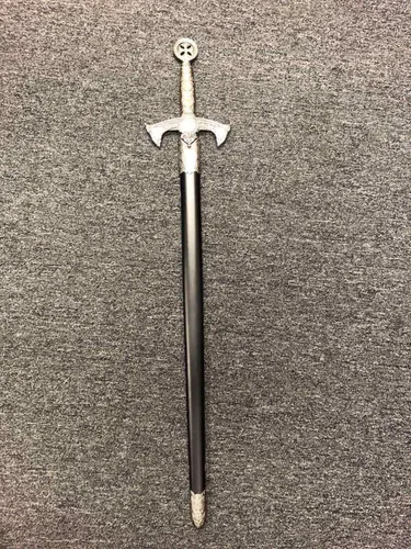 Vista 5 de Espada de metal medieval de 38 pulgadas, caballero de los templarios, celta celta, claymore, colección de regalo de Navidad LARP