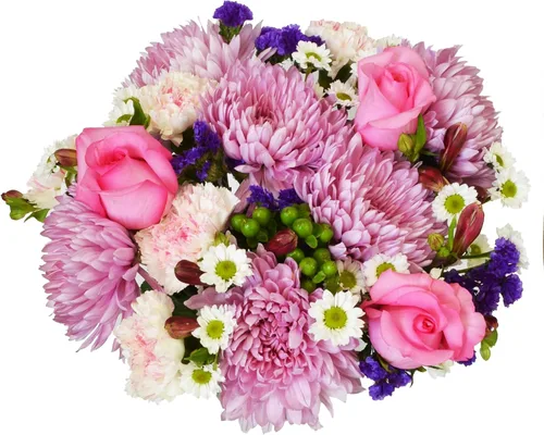 Vista 2 de Sweet Nothing - Arreglo blanco con jarrón de flores frescas reales para entrega, regalo de cumpleaños, felicitaciones, aniversario, agradecimiento
