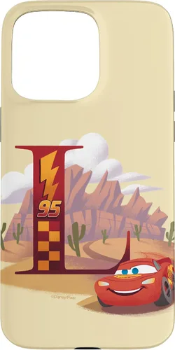 Vista 31 de Disney & Pixar - Carcasa para iPhone 17, diseño de letra L con monograma de letras L Lightning McQueen