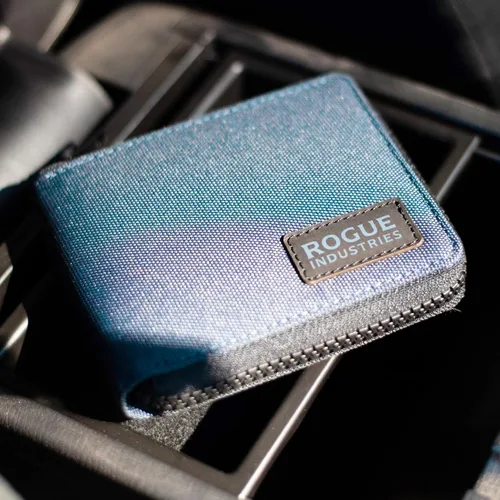 Vista 6 de Men's Nylon Zip Wallet by Rogue - 10 Card Capacity, Full Cash Slot, Expandable Coin Pouch - Premium Leather & Durable Nylon - RFID Blocking Canvas