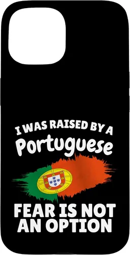 Vista 6 de I was Raised by a Portuguese Portugal Flag Gift Son Daughter Case for iPhone 16
