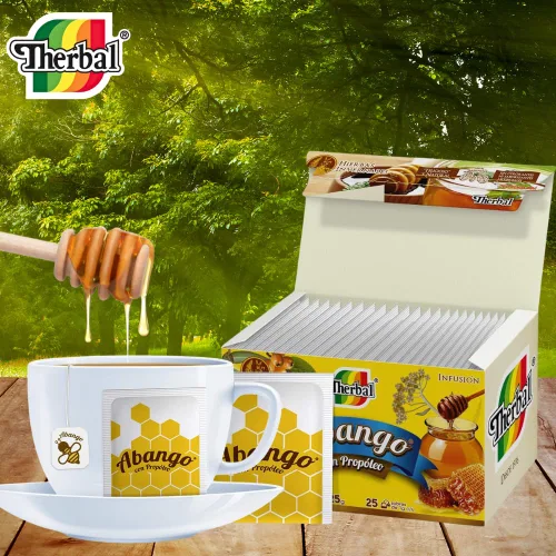Vista 4 de Therbal Té de hierbas Abango con propóleo y equinácea – 25 bolsas de té – Infusión natural sin cafeína – Mezcla de hierbas de invierno