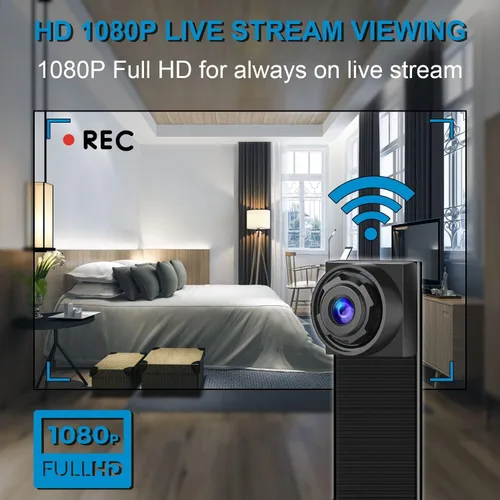 Vista 2 de Cámara oculta Cámara espía WiFi inalámbrica cámara de video oculta 1080P Mini cámara oculta espía cámara portátil de niñera grabadora de video