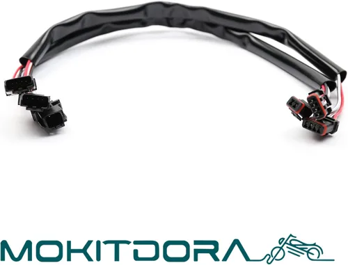 Vista 8 de MoKitDora Mazo de cables extendido para manillar CAN-Bus Switch Cableado para Harley Softail Touring Dyna Sportster Modelos 8 pulgadas