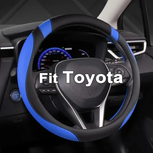 Vista 19 de West Llama - Funda para volante de automóvil personalizada para Toyota Prius, 86, 13.75-14.25 pulgadas