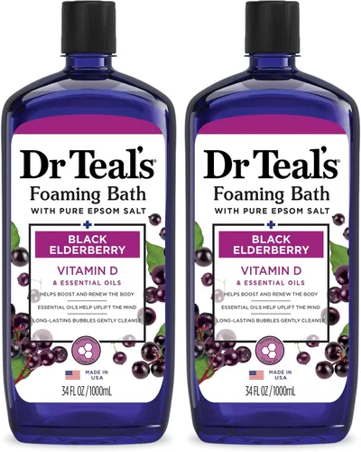 Vista 16 de Dr Teal's Baño espumoso con sal pura de Epsom, lavanda y eucalipto, 34 onzas líquidas (paquete de 2)