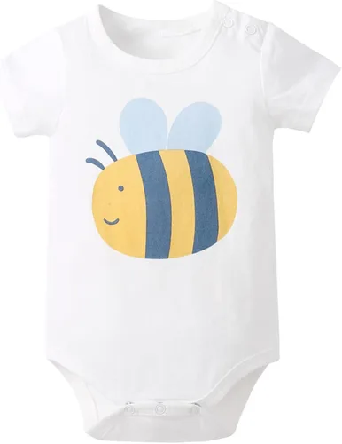 Vista 3 de pureborn Mameluco para bebé, paquete de 2 unidades, unisex, de algodón suave, de una pieza, para niños y niñas de 0 a 24 meses