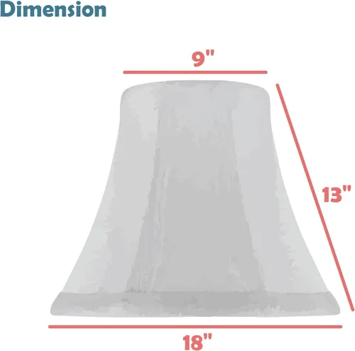 Vista 3 de Aspen Creative 30026A Pantalla de Lámpara de Construcción Spider con Forma de Campana Transicional en Flaxen, 9" Superior x 18" Inferior x 13